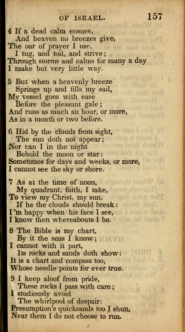 The Sweet Singer of Israel: a collection of hymns and spiritual  songs, usually sung at camp, prayer, and social meetings, and revivals of religion (New ed. much enlarged) page 157