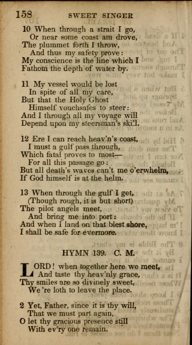 The Sweet Singer of Israel: a collection of hymns and spiritual  songs, usually sung at camp, prayer, and social meetings, and revivals of religion (New ed. much enlarged) page 158