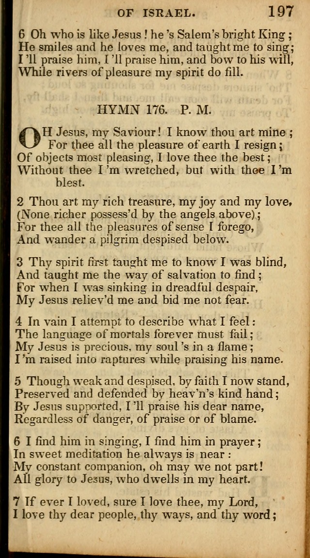 The Sweet Singer of Israel: a collection of hymns and spiritual  songs, usually sung at camp, prayer, and social meetings, and revivals of religion (New ed. much enlarged) page 197