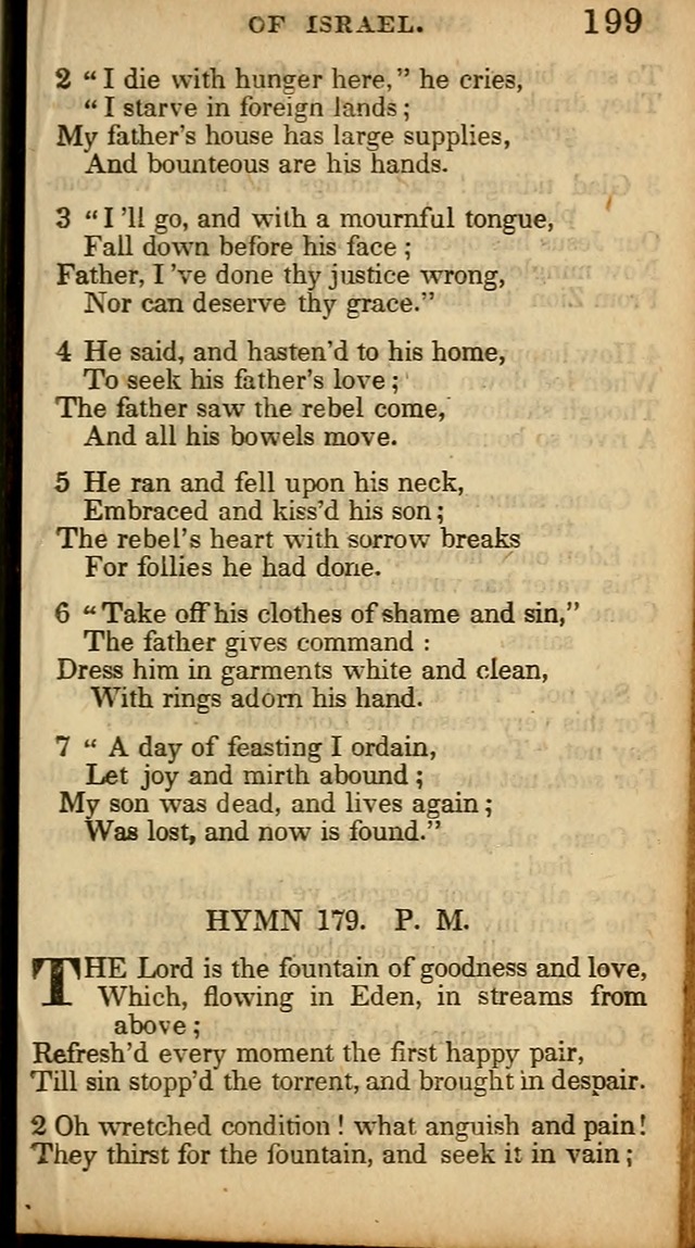 The Sweet Singer of Israel: a collection of hymns and spiritual  songs, usually sung at camp, prayer, and social meetings, and revivals of religion (New ed. much enlarged) page 199