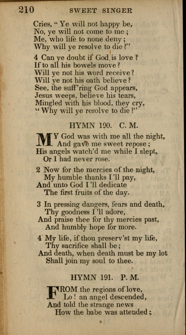 The Sweet Singer of Israel: a collection of hymns and spiritual  songs, usually sung at camp, prayer, and social meetings, and revivals of religion (New ed. much enlarged) page 210