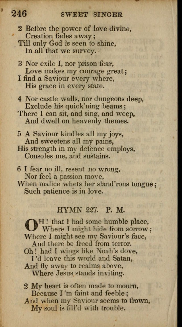 The Sweet Singer of Israel: a collection of hymns and spiritual  songs, usually sung at camp, prayer, and social meetings, and revivals of religion (New ed. much enlarged) page 246