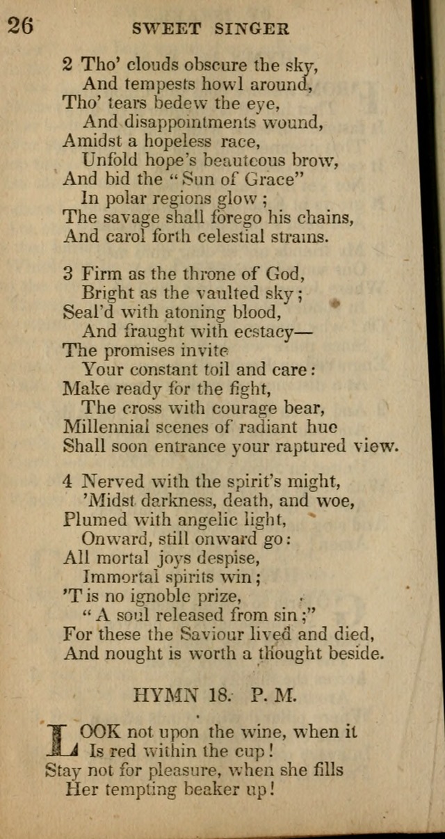 The Sweet Singer of Israel: a collection of hymns and spiritual  songs, usually sung at camp, prayer, and social meetings, and revivals of religion (New ed. much enlarged) page 26