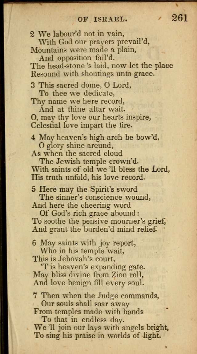 The Sweet Singer of Israel: a collection of hymns and spiritual  songs, usually sung at camp, prayer, and social meetings, and revivals of religion (New ed. much enlarged) page 261