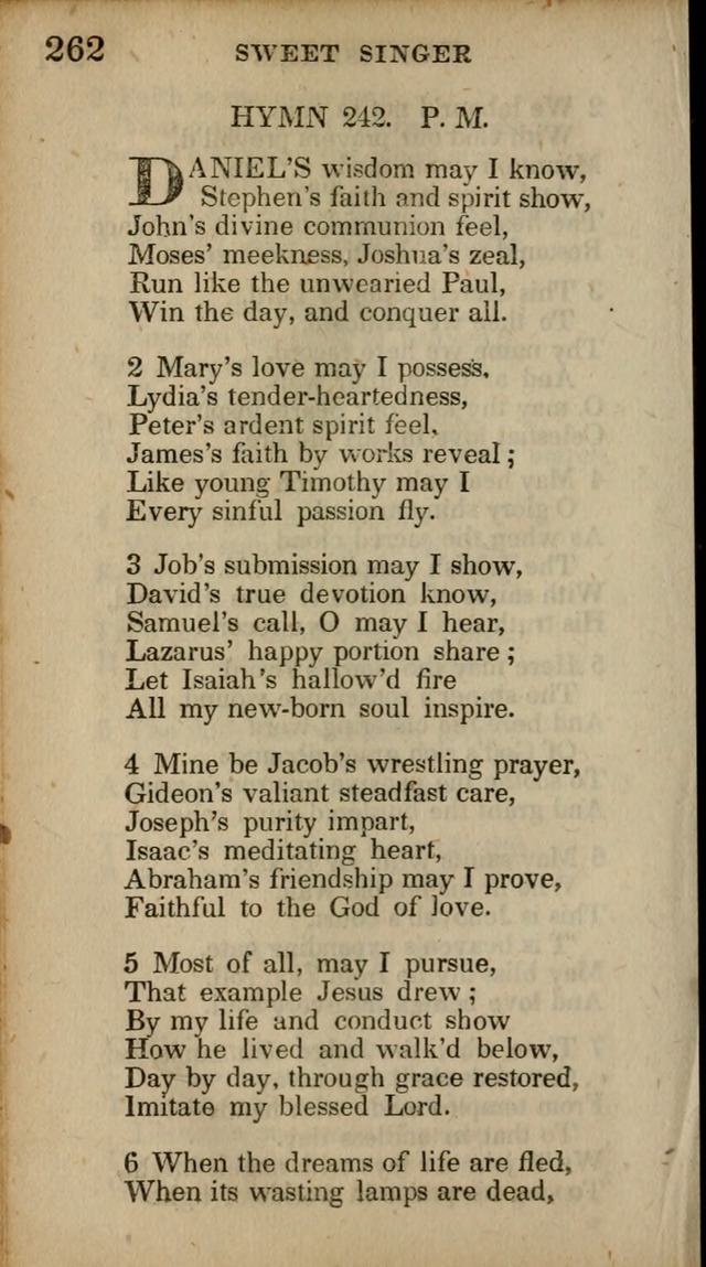 The Sweet Singer of Israel: a collection of hymns and spiritual  songs, usually sung at camp, prayer, and social meetings, and revivals of religion (New ed. much enlarged) page 262