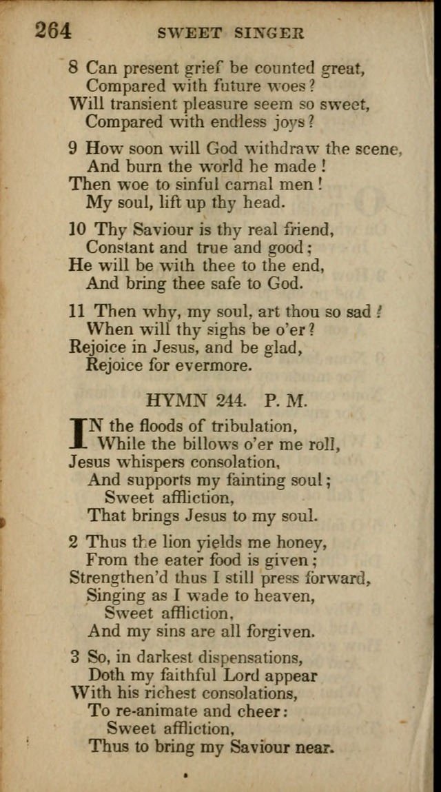 The Sweet Singer of Israel: a collection of hymns and spiritual  songs, usually sung at camp, prayer, and social meetings, and revivals of religion (New ed. much enlarged) page 264