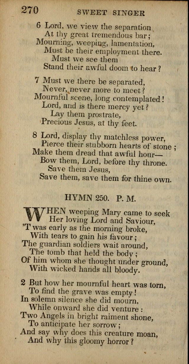 The Sweet Singer of Israel: a collection of hymns and spiritual  songs, usually sung at camp, prayer, and social meetings, and revivals of religion (New ed. much enlarged) page 270