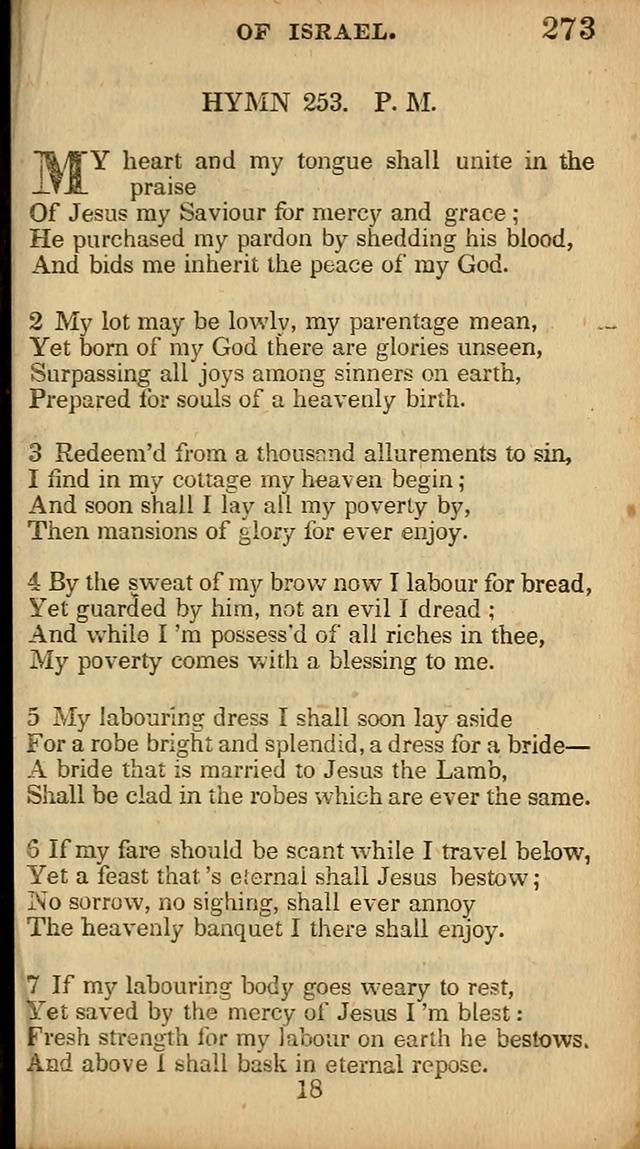 The Sweet Singer of Israel: a collection of hymns and spiritual  songs, usually sung at camp, prayer, and social meetings, and revivals of religion (New ed. much enlarged) page 273