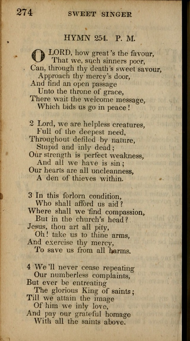 The Sweet Singer of Israel: a collection of hymns and spiritual  songs, usually sung at camp, prayer, and social meetings, and revivals of religion (New ed. much enlarged) page 274