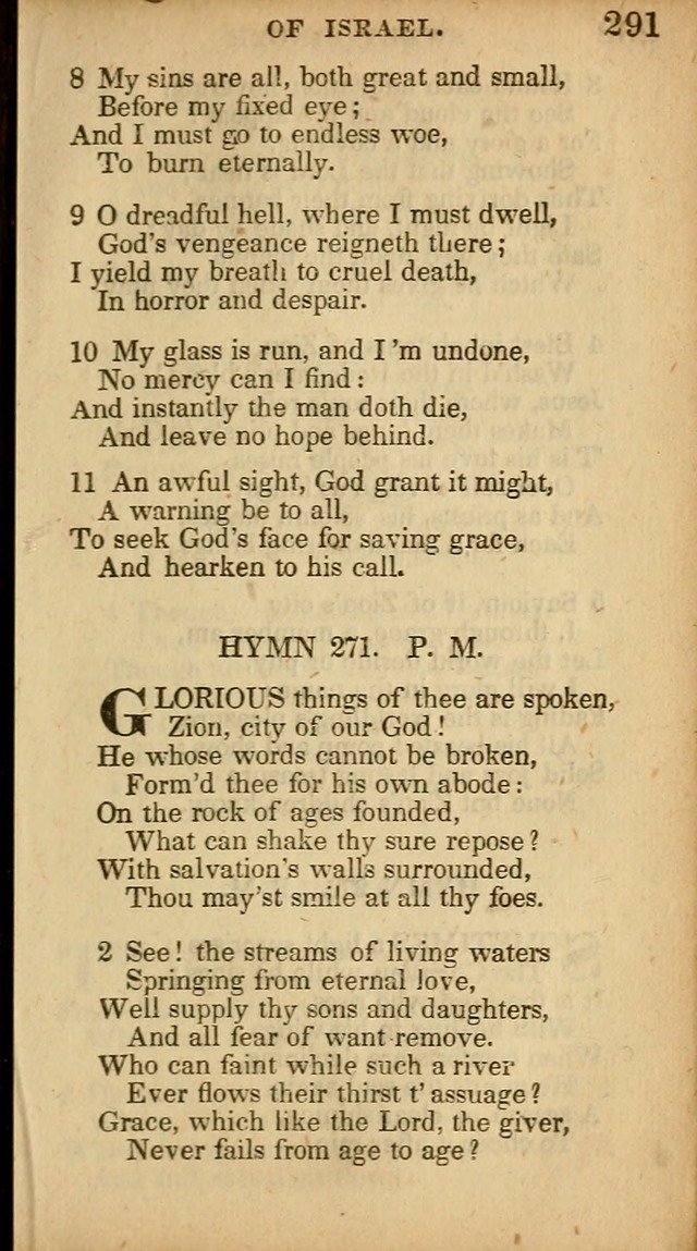 The Sweet Singer of Israel: a collection of hymns and spiritual  songs, usually sung at camp, prayer, and social meetings, and revivals of religion (New ed. much enlarged) page 291