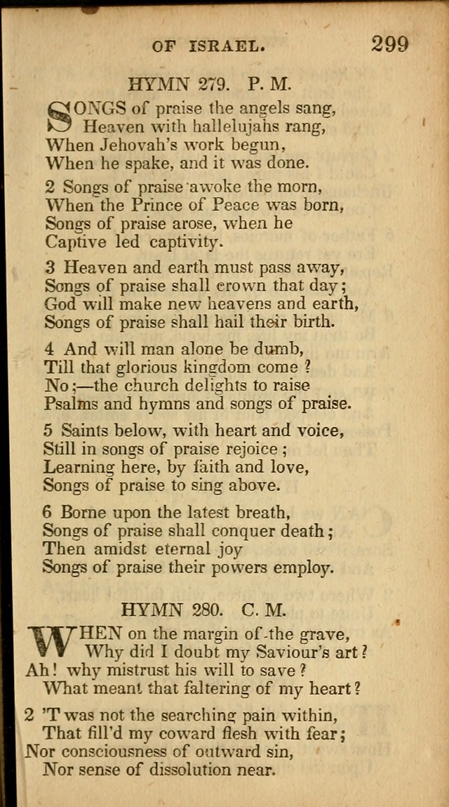 The Sweet Singer of Israel: a collection of hymns and spiritual  songs, usually sung at camp, prayer, and social meetings, and revivals of religion (New ed. much enlarged) page 299