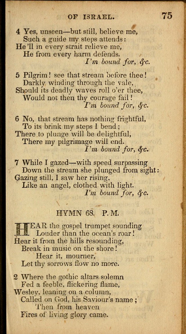 The Sweet Singer of Israel: a collection of hymns and spiritual  songs, usually sung at camp, prayer, and social meetings, and revivals of religion (New ed. much enlarged) page 75