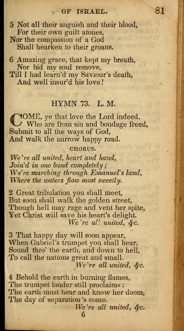 The Sweet Singer of Israel: a collection of hymns and spiritual  songs, usually sung at camp, prayer, and social meetings, and revivals of religion (New ed. much enlarged) page 81