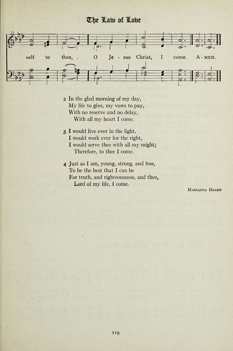 Services and Songs: for use in the Junior Department of the Church School page 119