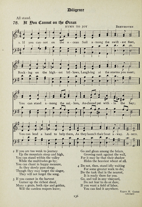 Services and Songs: for use in the Junior Department of the Church School page 136