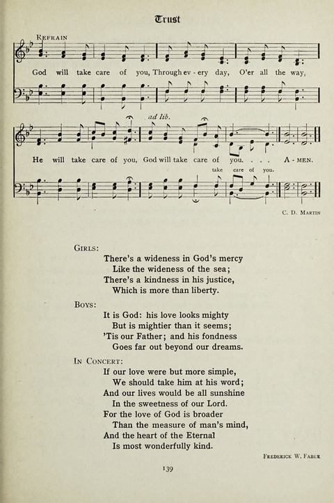 Services and Songs: for use in the Junior Department of the Church School page 139