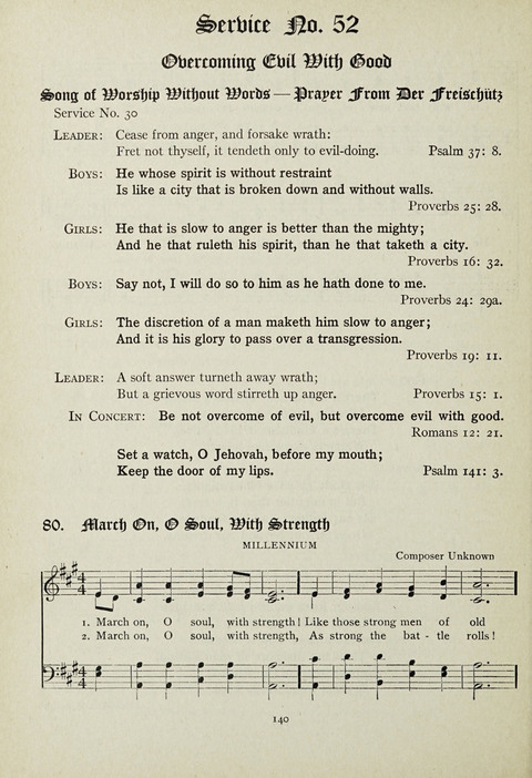 Services and Songs: for use in the Junior Department of the Church School page 140