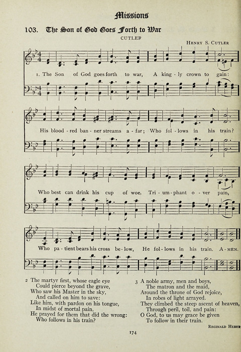 Services and Songs: for use in the Junior Department of the Church School page 174