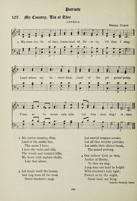 Services and Songs: for use in the Junior Department of the Church School page 180