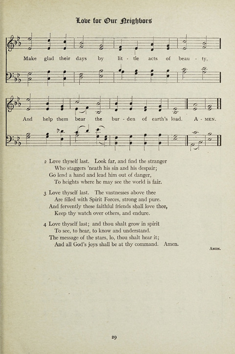 Services and Songs: for use in the Junior Department of the Church School page 29