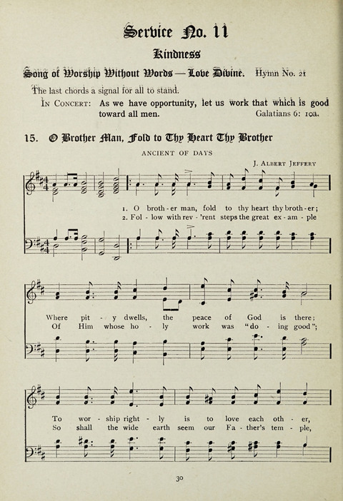 Services and Songs: for use in the Junior Department of the Church School page 30