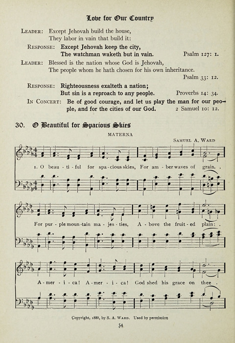 Services and Songs: for use in the Junior Department of the Church School page 54