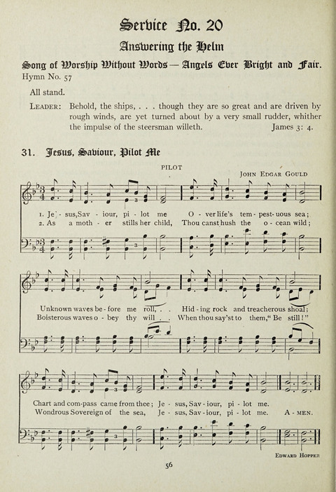 Services and Songs: for use in the Junior Department of the Church School page 56