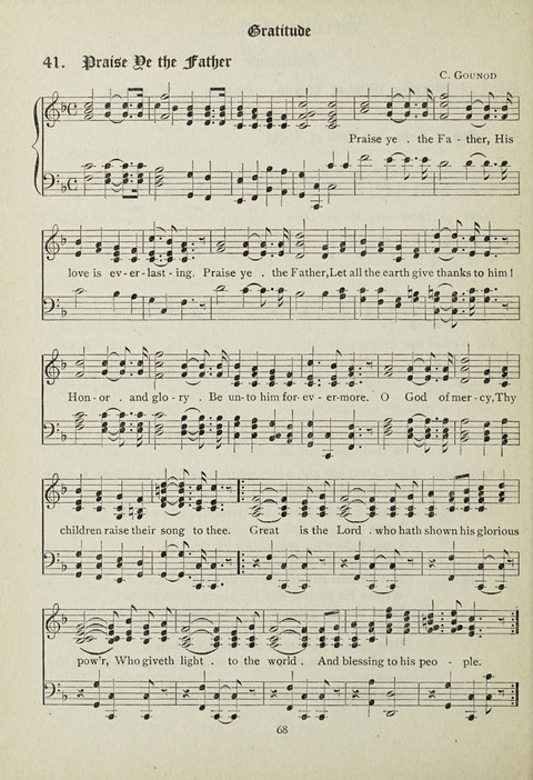 Services and Songs: for use in the Junior Department of the Church School page 68