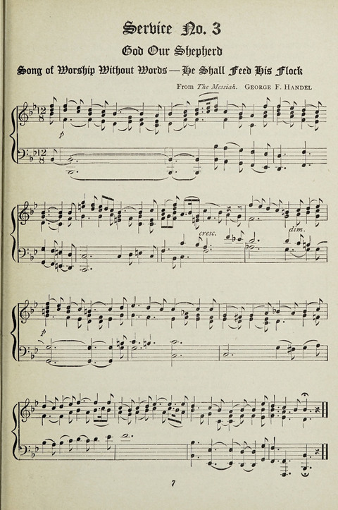 Services and Songs: for use in the Junior Department of the Church School page 7