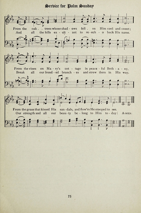 Services and Songs: for use in the Junior Department of the Church School page 75