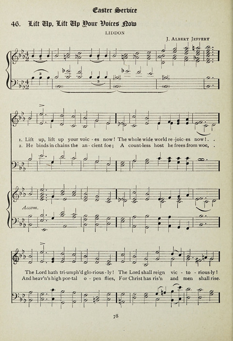 Services and Songs: for use in the Junior Department of the Church School page 78