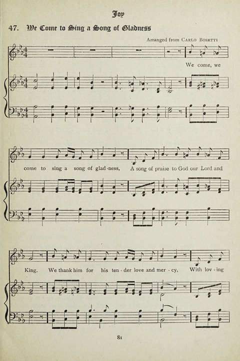 Services and Songs: for use in the Junior Department of the Church School page 81