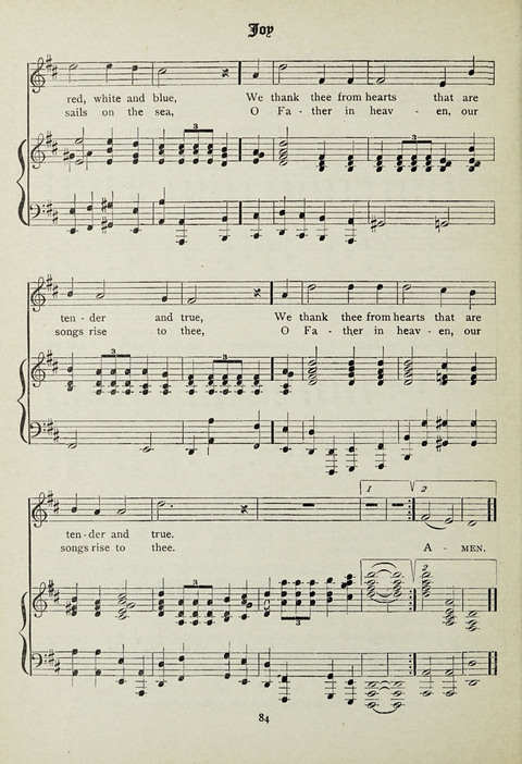 Services and Songs: for use in the Junior Department of the Church School page 84