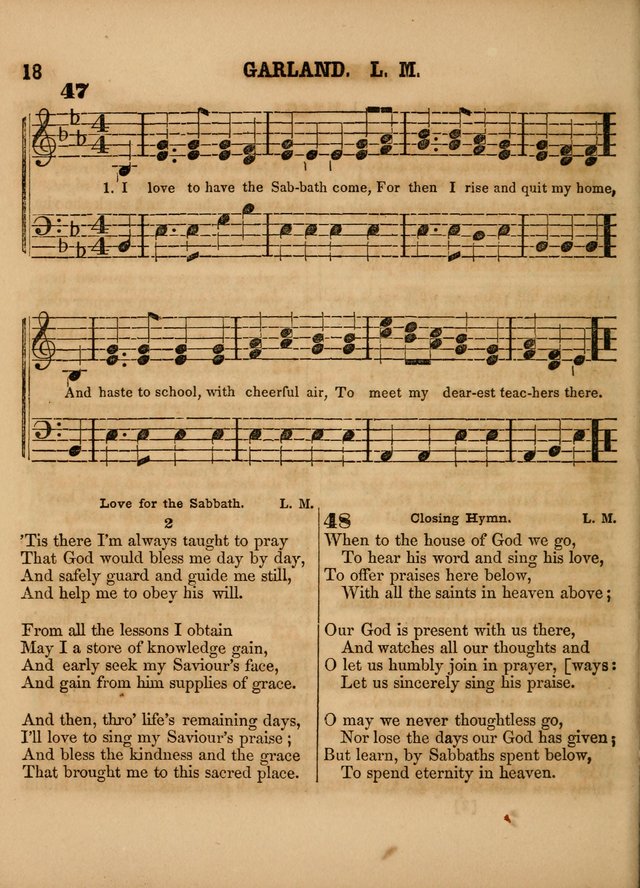 The Sabbath School Lute: a selection of hymns and appropriate melodies, adapted to the wants of Sabbath schools, families and social meetings page 18