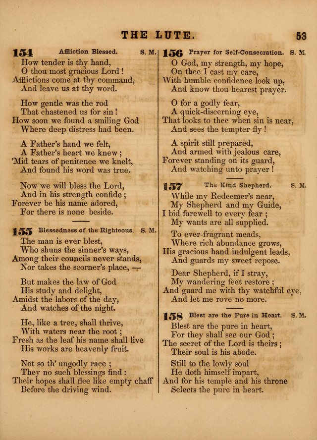 The Sabbath School Lute: a selection of hymns and appropriate melodies, adapted to the wants of Sabbath schools, families and social meetings page 53