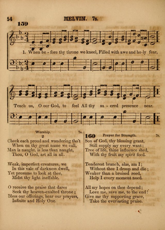 The Sabbath School Lute: a selection of hymns and appropriate melodies, adapted to the wants of Sabbath schools, families and social meetings page 54