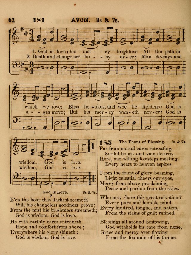 The Sabbath School Lute: a selection of hymns and appropriate melodies, adapted to the wants of Sabbath schools, families and social meetings page 62