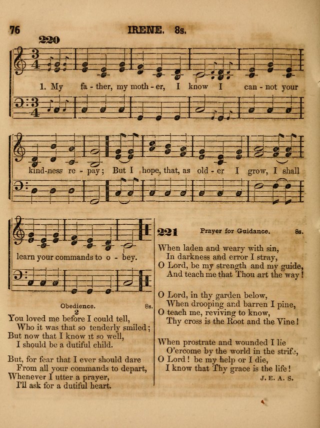 The Sabbath School Lute: a selection of hymns and appropriate melodies, adapted to the wants of Sabbath schools, families and social meetings page 76