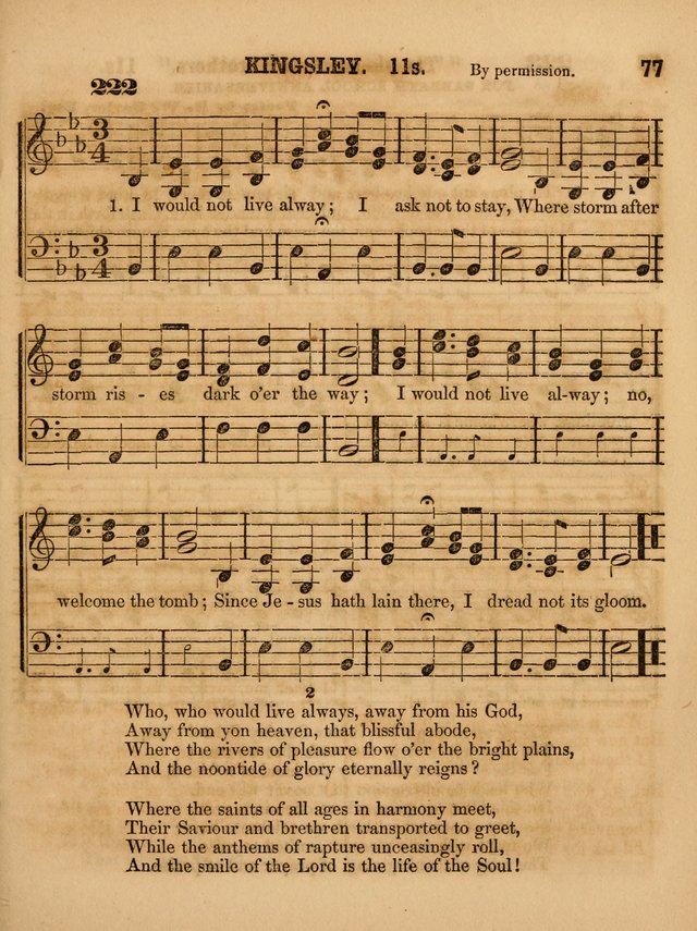 The Sabbath School Lute: a selection of hymns and appropriate melodies, adapted to the wants of Sabbath schools, families and social meetings page 77