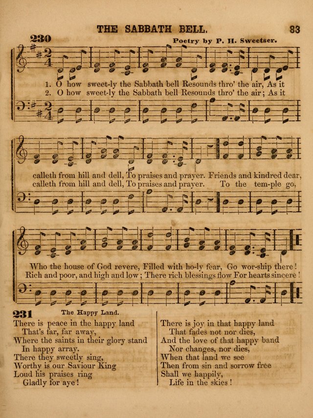 The Sabbath School Lute: a selection of hymns and appropriate melodies, adapted to the wants of Sabbath schools, families and social meetings page 83