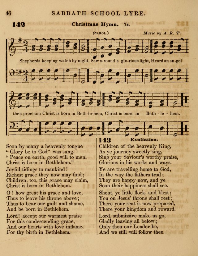 The Sabbath School Lyre: a collection of hymns and music, original and selected, for general use in sabbath schools page 46