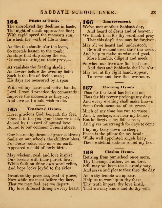 The Sabbath School Lyre: a collection of hymns and music, original and selected, for general use in sabbath schools page 53