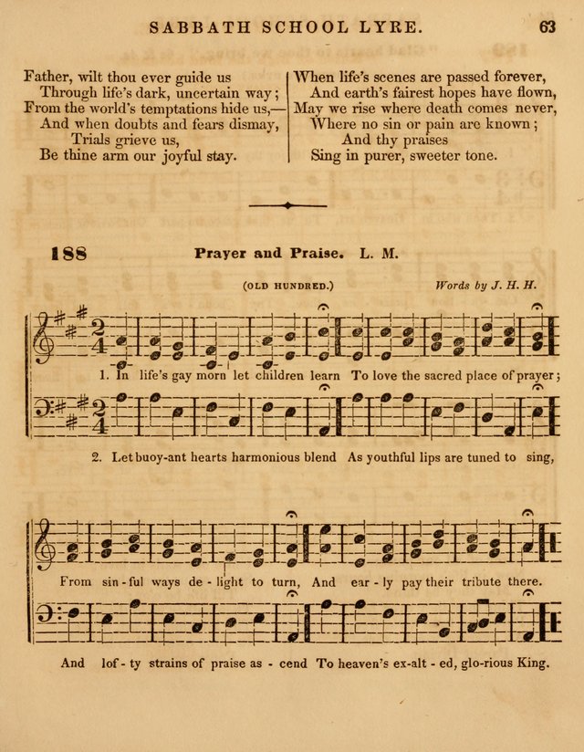 The Sabbath School Lyre: a collection of hymns and music, original and selected, for general use in sabbath schools page 63