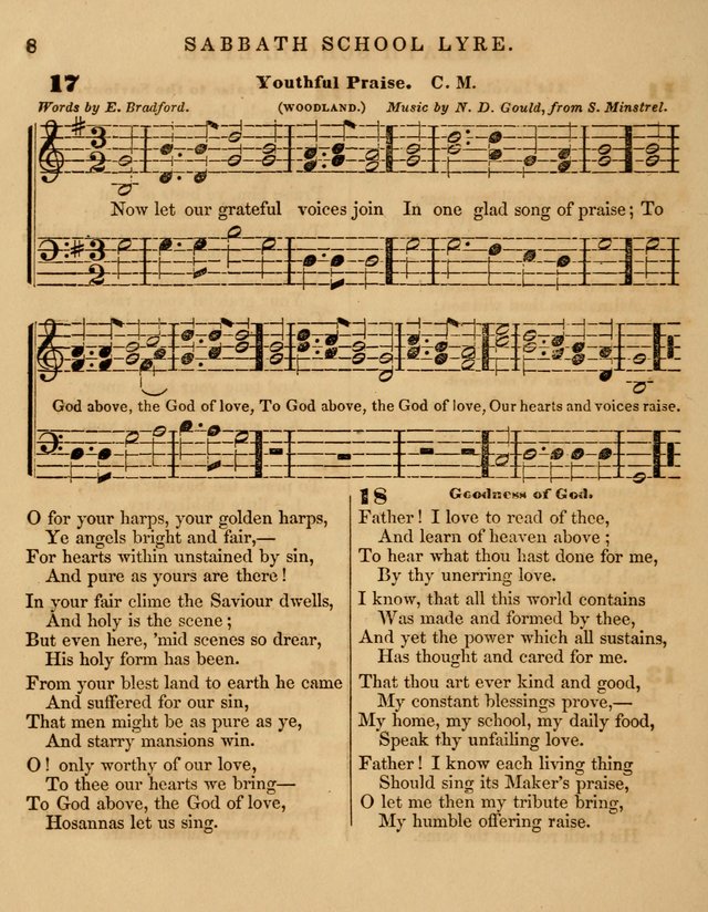 The Sabbath School Lyre: a collection of hymns and music, original and selected, for general use in sabbath schools page 8