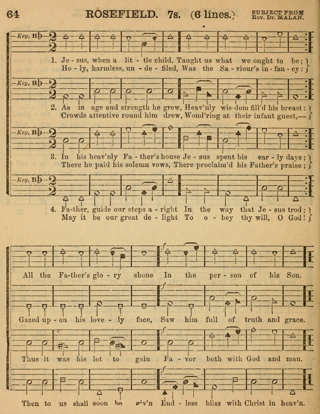 The Sabbath School Minstrel: being a collection of the most popular hymns and tunes, together with a great variety of the best anniversary pieces. The whole forming a complete manual ... page 64