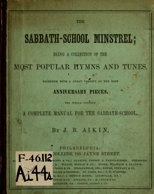 The Sabbath School Minstrel: being a collection of the most popular hymns and tunes, together with a great variety of the best anniversary pieces. The whole forming a complete manual ... page i