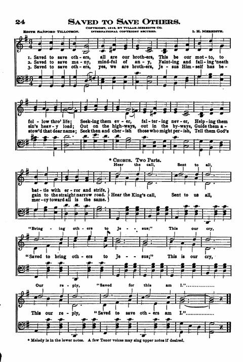 Sunday School Melodies: a Collection of new and Standard Hymns for the Sunday School page 24