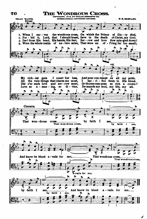 Sunday School Melodies: a Collection of new and Standard Hymns for the Sunday School page 70