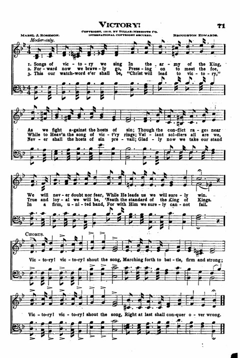 Sunday School Melodies: a Collection of new and Standard Hymns for the Sunday School page 71