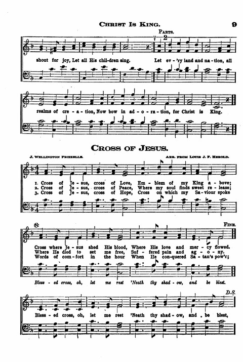 Sunday School Melodies: a Collection of new and Standard Hymns for the Sunday School page 9